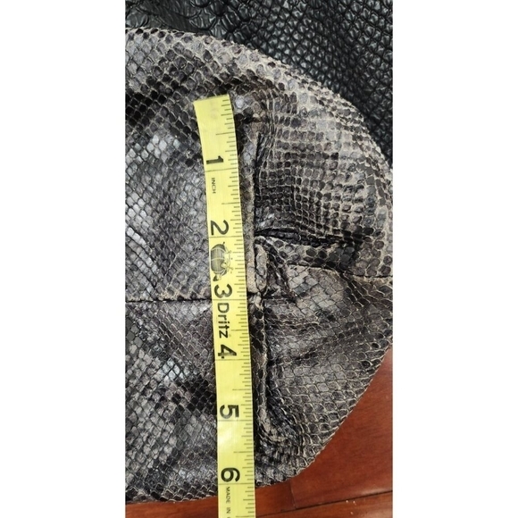 Daniella Lehavi Personals Oversized Snake Print Tote Bag Black Gray Leather - Picture 12 of 12